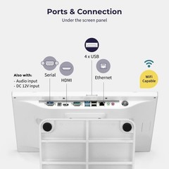 Retail and Restaurant POS Terminal Machine for Business, White, Hardware Only
