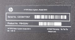 HP RP5810 Retail System; Celeron G1820 2.70GHz, 8GB Memory, 512GB SATA HD