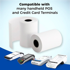 2 1/4” X 65 Ft Thermal Paper Receipt Rolls, Fits Ingenico 3500 5000 Verifone …