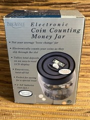 Electronic Coin Counting Money Jar, NIB, Uses 2 AA Batteries ( Not Included)