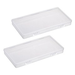 Hipiwe 2 Pack Plastic Cash Box Clear Currency Tray 2 Pack, Transparent