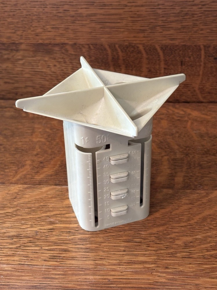MMF™ Industries Coin Tender Sorter Counter Beige USA Made 4 Tubes