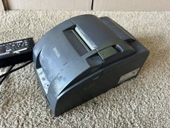 Epson M188B POS Receipt Printer W/ Adapter. TM-U220B . For Parts, Blinks Red