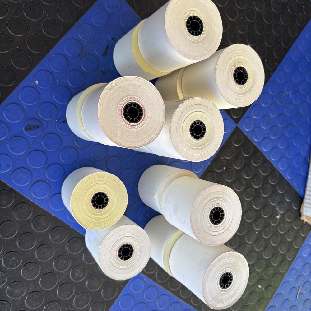 2-Ply 3″ x 95′ White,Canary 14 Rolls 2 Ply Carbonless Receipts