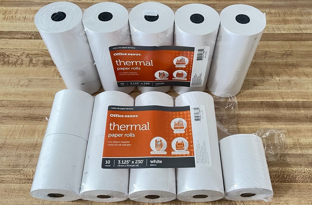 (19) 3-1/8″ x 230′ Thermal Receipt Paper Rolls for POS Printers Cash Register
