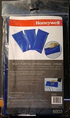 Honeywell 6503 Multipurpose Zipper Bank Deposit Money Bag Blue 11″ x 6″ 3-Pack