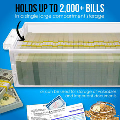 Nadex Clear Acrylic Cash Box with Slipping Cover – 5mm Box Thickness – 8mm Lock