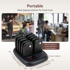 Retekess TD175S Wireless Restaurant Pager System Long Working Distance Cafe Bar