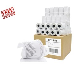 Versatile 2-1/4″ x 50′ BPA Free Thermal Paper Rolls – 50 Count for All Receipts