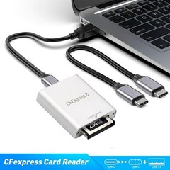 USB 3.1 Gen 2 CF Express Type B Card Reader + USB C Data Cable, 10Gbps Speed