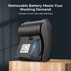Bluetooth Receipt Printer, 58mm Mini Wireless POS Thermal Printer for Restaur…