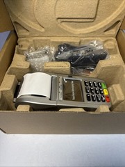First Data FD130 Credit Card Machine w/Power Supply Privacy Shield Phone Cable