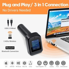 Tera 1D 2D QR Barcode Scanner Wireless Bluetooth USB w/ Charging Base HW0006PRO