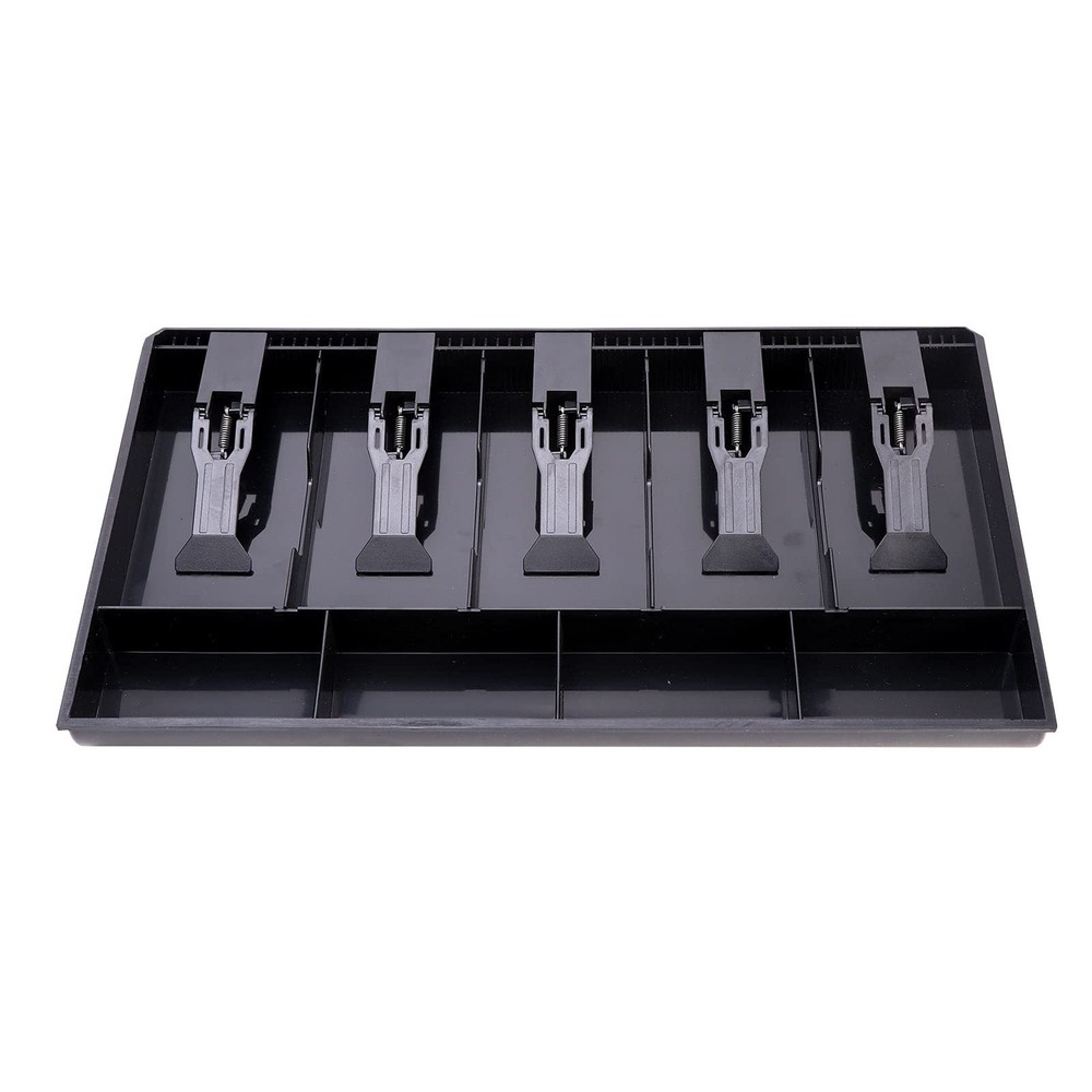 Cash Money Tray Replacement 5 Bill/ 4 Coin Drawer Register free size, black