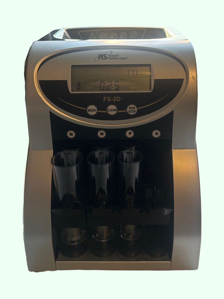 Royal Sovereign FS-2D Electric Digital Coin Sorter 2 Row,
