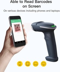 2D Wireless QR Barcode Scanner 3 in 1 Reader Screen Scanning Smart Stand BCST-54