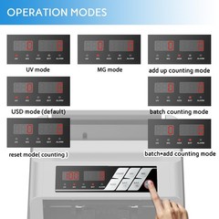 TIHOO Portable Money Counter – Advanced UV/MG Counterfeit Black & Gray