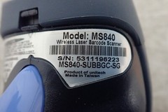 Unitech MS840 Wireless Laser Barcode Scanner MS840-SUBBGC-SG w/ Cradle