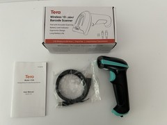 Tera 5100 Scanner -Wireless 1D Laser Barcode Scanner USB cable or Wireless – New