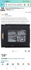 GENUINE ZEBRA BATTERY BT-000314A TC51 TC510 TC510K TC51HC TC52 TC56 TC57 4150mAh