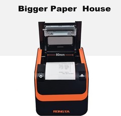 POS Printer, 80mm Direct Thermal Receipt Printer with Auto Cutter, USB Serial…