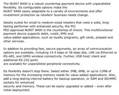 VeriFone NURIT 8400 Countertop Payment Terminal System ~ BRAND NEW!!!