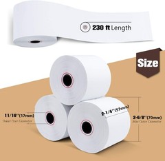 50 Rolls Thermal Paper 2 1/4x230ft