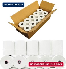 (10 Rolls) 3 1/8 x 230 Thermal Paper Receipt Rolls (55 GSM – 80mm x 70m) Fits Al
