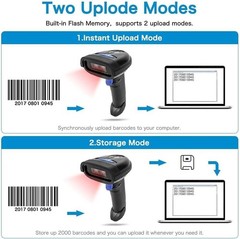 Bluetooth Barcode Scanner NT-1228BC – CCD Reader for Multi-Device Compatibility