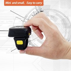 Bluetooth Ring 1D 2D QR Barcode ScannerWearable Wireless Finger Mini Bar Code