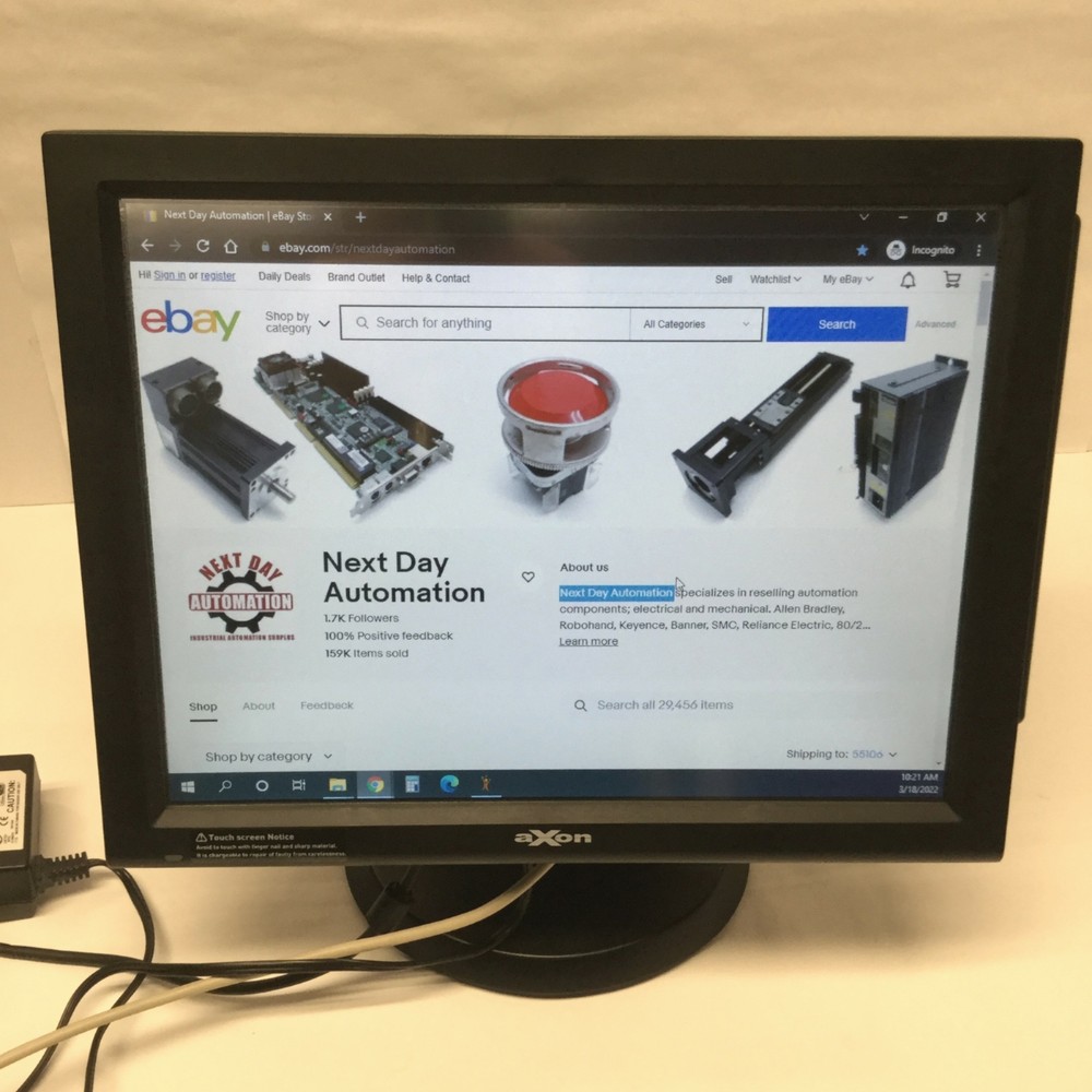 Axon POS System AXN-PM1-5 15″ POSmo LCD Touchscreen Monitor Card Reader Display