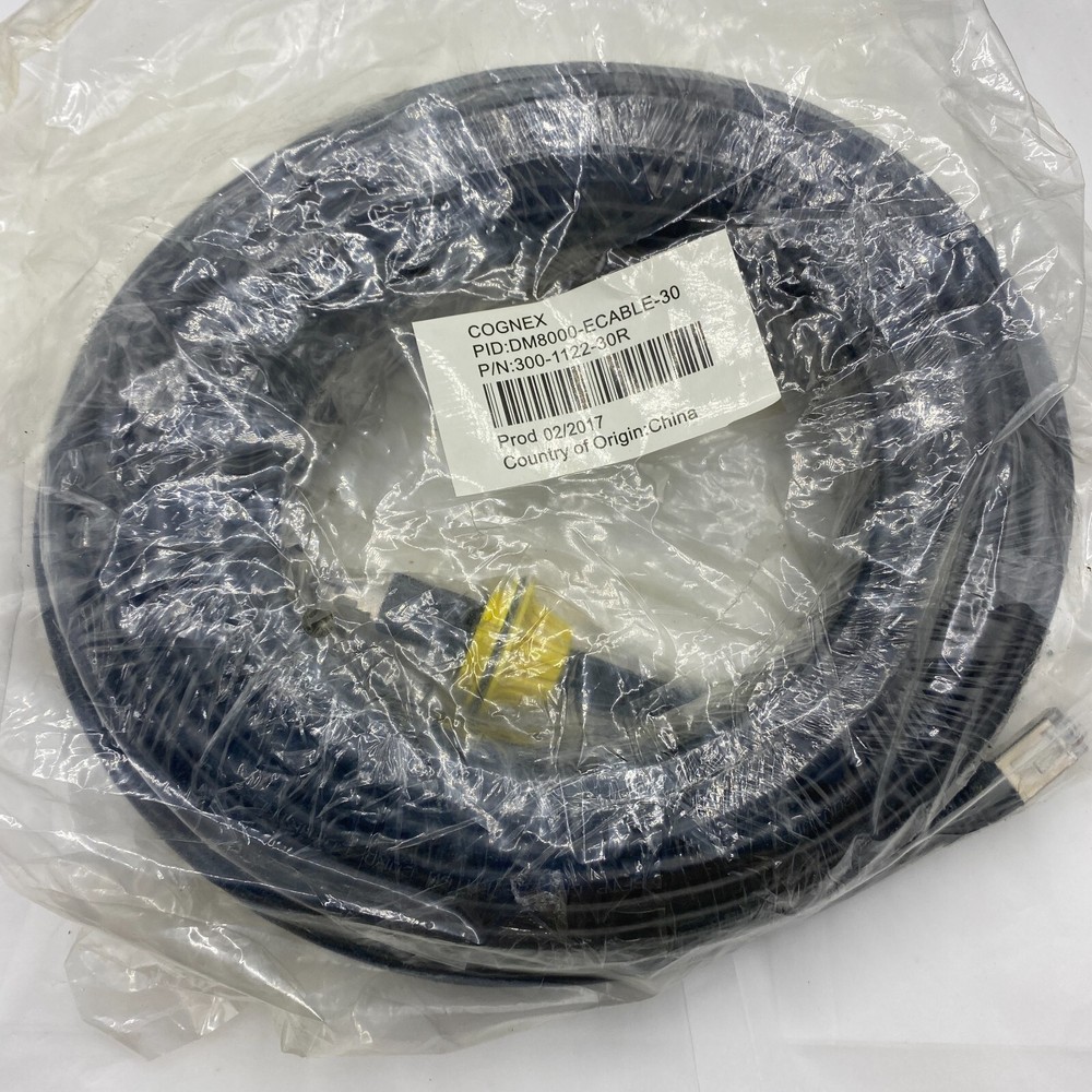 COGNEX DM8000-ECABLE-30 Dataman Reader Scanner Ethernet Cable 300-1122-30R 🎯