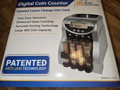 Royal Sovereign FS-2D Digital Coin Counter 2 Row Large Coin Capacity