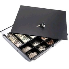 Volcora Cash Drawer Tray with Locking Cover – 14.1 x 13 x 2.5 Inch Metal Cash…