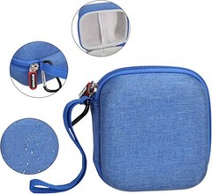 Hard EVA Storage Case For PeriPage Mini Pocket Blue-Grey Villus Inside
