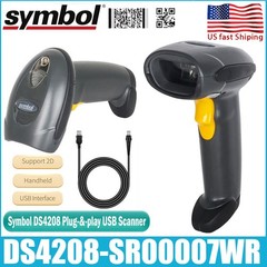 Motorola Symbol DS4208-SR00007WR 2D Laser Imager Barcode Scanner Reader USB Kit