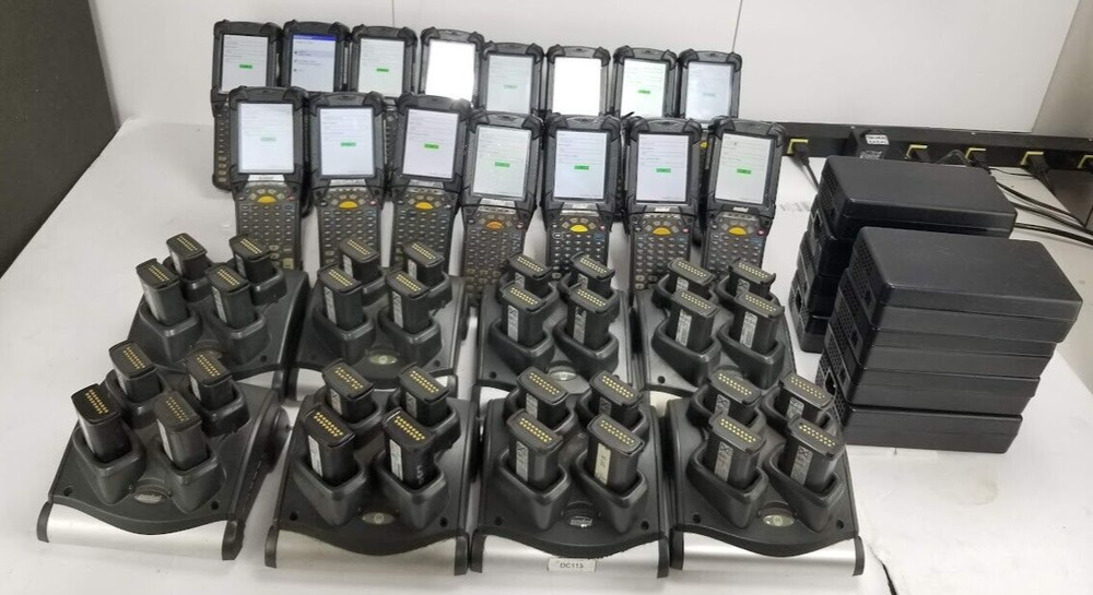 *Lot of 15* Motorola Symbol MC92N0 Handheld Barcode Scanner w/BASES & BATTERIES+