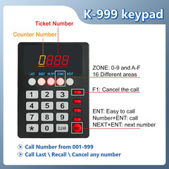 Wireless Queue Calling System Take a Number System with Voice Calling Waiting Nu