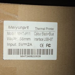 MHT-P11 Portable Thermal Printer 58mm Print Width USB & Bluetooth Connectivity