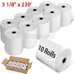 10 Rolls 3 1/8″ x 230′ Thermal Paper POS Cash Registers Receipt Paper Roll 80mm