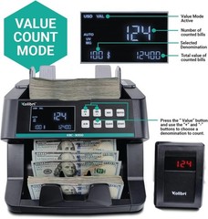 KBC-3000 Money Counter with UV/IR Detection – 1,200 Notes/Min Precision Count