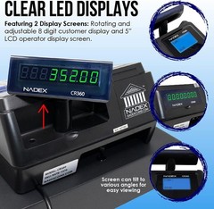 Nadex CR360 Cash Register, 4700 Lookups 50 Dept 50 Clerks, Quick Load Thermal