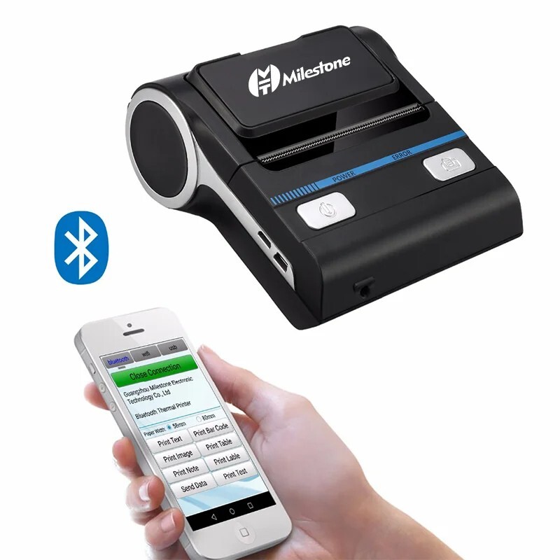 3 inch 80mm Thermal Printer Wireless Bluetooth Android iOS Mini Portable Receipt