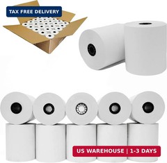 Cash Register Paper 3 1/8 x 200 Thermal Rolls 50 Pack Works With Star Micronics