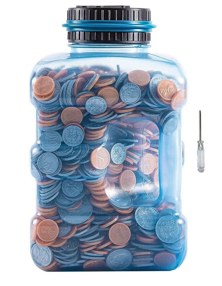 4.2L Piggy Bank Large Coin Money Counter Jar LCD Display For US Coins Adults