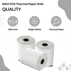 3 1/8” x 230’ Thermal Receipt Paper Rolls – BPA Free – Credit Card Paper – Po…