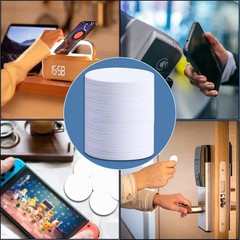 50 Count Round NFC Tags – Rewritable Cards, Waterproof & Durable 25mm Coins