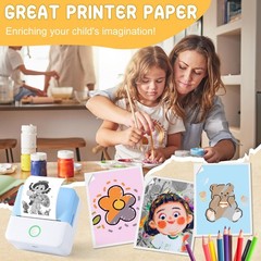 10 Rolls Print Pods Printing Paper, 57 X 25mm Inkless Self-Adhesive Printable…