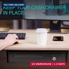 TidyFriend Cash Drawer Under Counter Mount Brackets 2.6 x 16.3 x 4.1 inches, Com