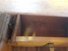 CLEMENTS, NEWLING & CO vintage wood cash drawer barberstore or candystore style